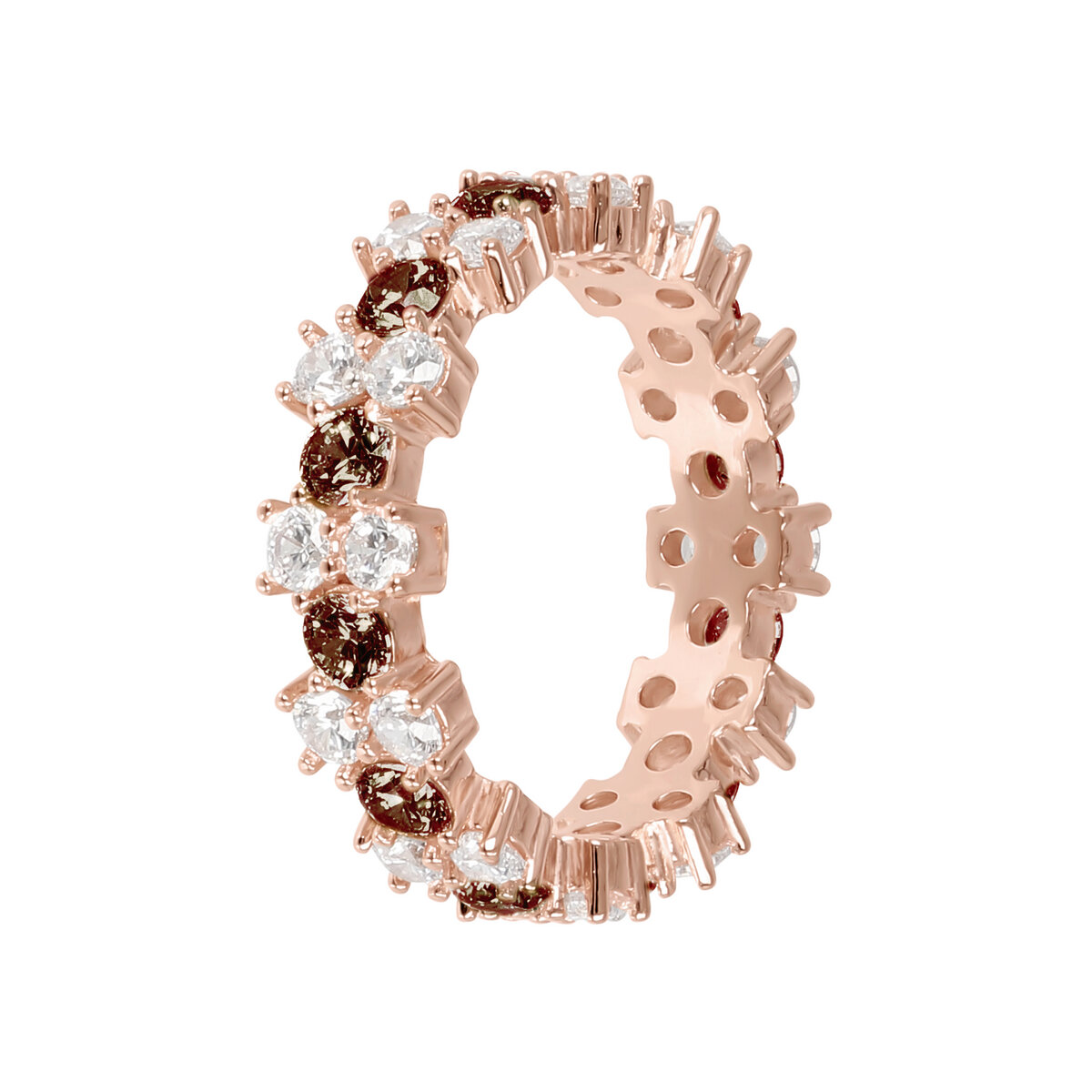Bicolor Veretta Ring with Cubic Zirconia