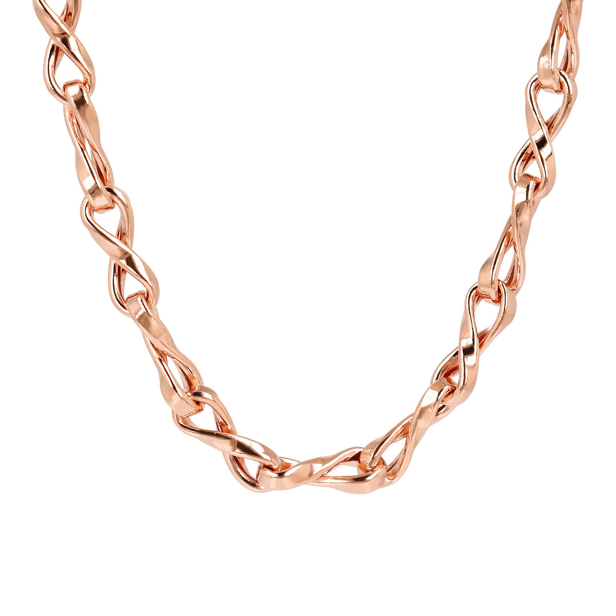 Crewneck Necklace with Infinity Mesh