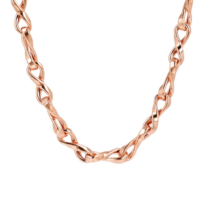 Crewneck Necklace with Infinity Mesh
