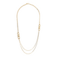 Golden Multistrand Necklace with Rolo Chain and Grumetta Elements
