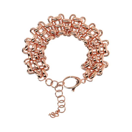 Band Bracelet with Braided Links