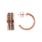Double Wave Hoop Earrings in Cubic Zirconia