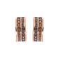 Double Wave Hoop Earrings in Cubic Zirconia