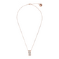 Forzatina Chain Necklace with Cubic Zirconia Double Wave Pendant