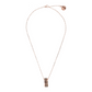 Forzatina Chain Necklace with Cubic Zirconia Double Wave Pendant