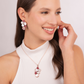 Cluster Earrings in Mother of Pearl and Natural Stones