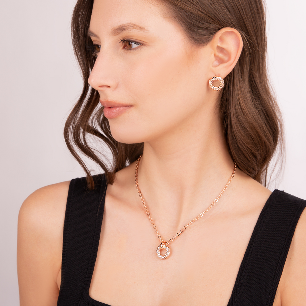 Forzatina Chain Necklace with Small Matelassé Pendant
