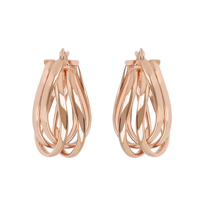 Braided Drop Hoop Earrings