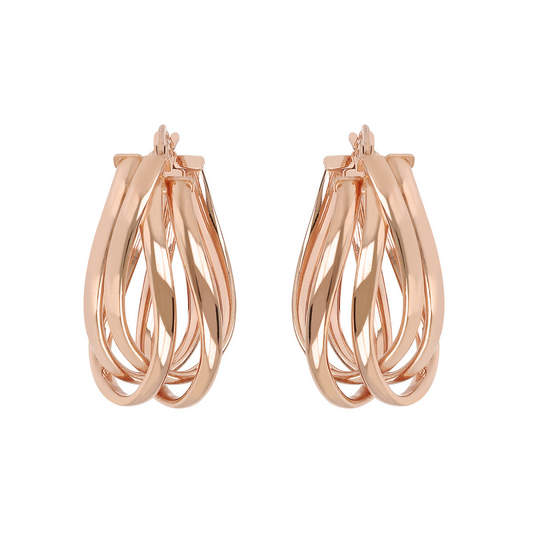 Braided Drop Hoop Earrings