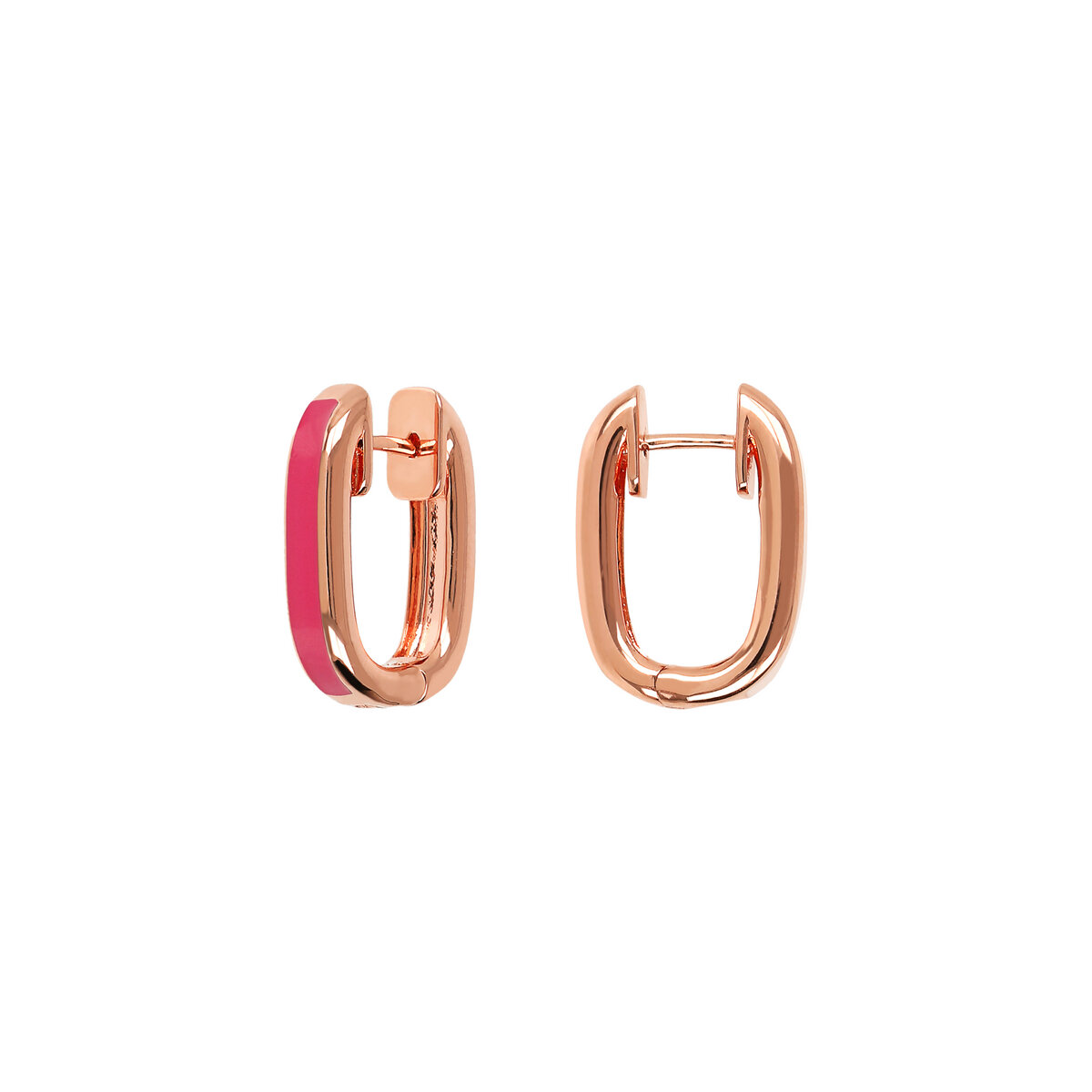 Enamelled Oval Earrings