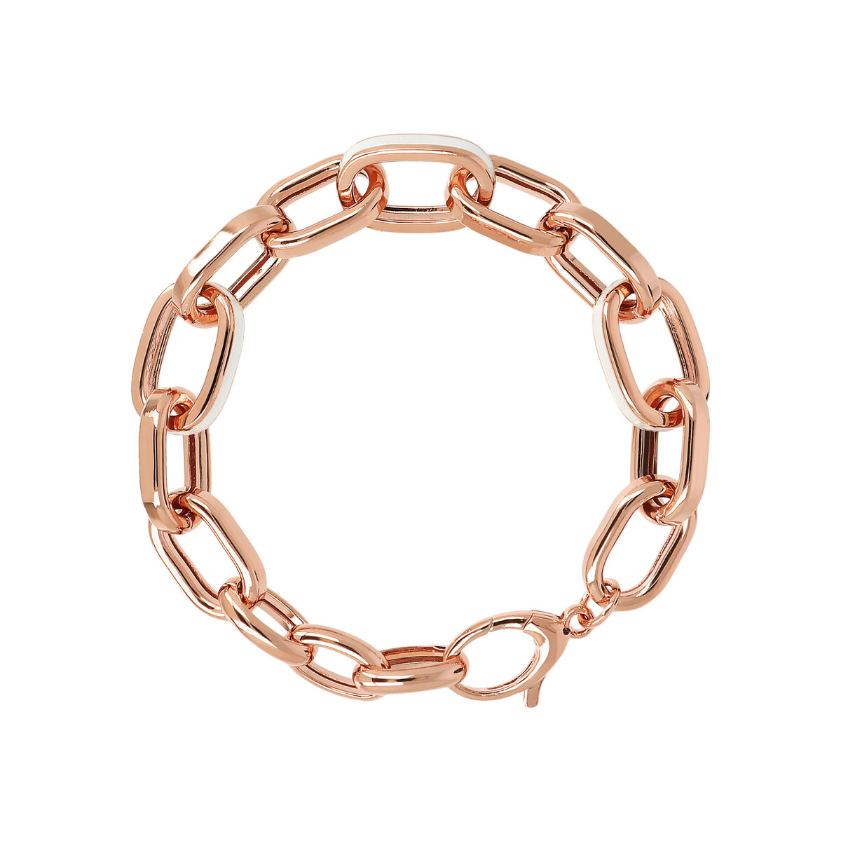 Bracelet with Enamelled Oval Links