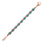 Bracelet with Golden Rosé Rondelle and Faceted Natural Stone