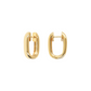 BRONZALLURE GOLDEN-OVAL HOOP EARRINGS