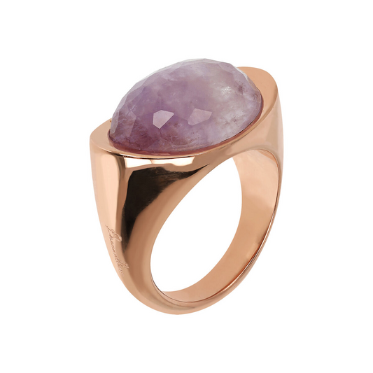 Cocktail Ring with Oval Natural Stone