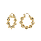 BRONZALLURE GOLDEN-TWISTED ELECTROFORMED HOOP EARRING