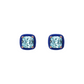 Enamelled Stud Earrings with Nano Square Crystal