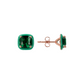 Enamelled Stud Earrings with Nano Square Crystal
