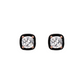 Enamelled Stud Earrings with Nano Square Crystal