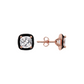 Enamelled Stud Earrings with Nano Square Crystal