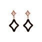 Enamel Pendant Earrings with Double Étoile and Cubic Zirconia Light Points