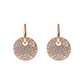 Dangle Earrings with Openwork Round and Pavé in Cubic Zirconia