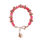 Bracelet with Woven Links and Natural Stones