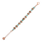 Bracelet with Woven Links and Natural Stones