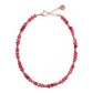 Choker Necklace with Golden Rosé Rondelle and Faceted Natural Stones