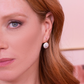 Dangle Earrings with Round Pavé in Cubic Zirconia