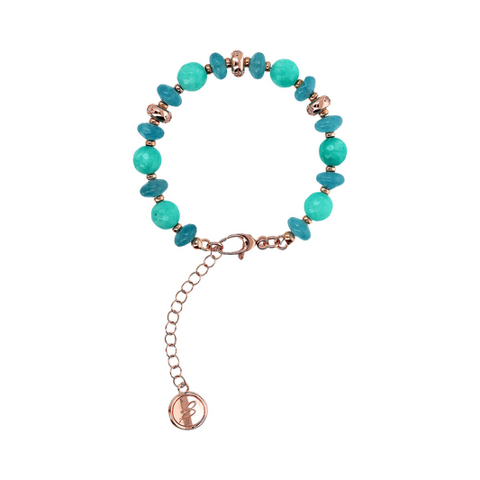 Bracelet with Étoile Rondelle and Natural Stones