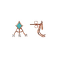 Enamelled Stud Earrings with Étoile and Small Light Points in Cubic Zirconia
