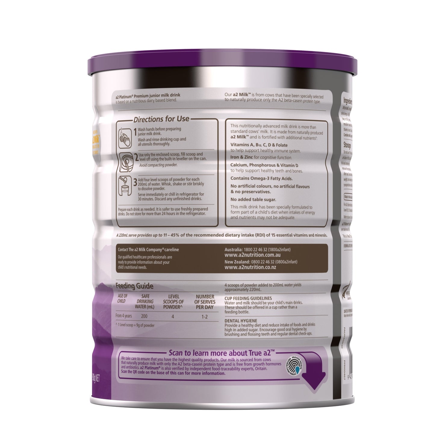 A2 Platinum 4 Premium Junior Formula 900g