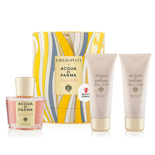 Acqua Di Parma Rosa Nobile Elegance Ensemble EDP Body Cream & Bath Gel