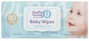 Baby U Baby Wipes 80 Pack
