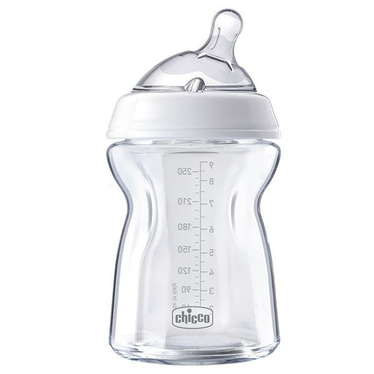 CHICCO 0M+ GLASS NATURAL FEELING BABY BOTTLE 150ml