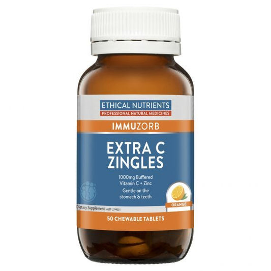 Ethical Nutrients Extra C Zingles Orange 50 Tablets