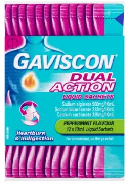 Gaviscon Dual Action Liquid Sachets 12 x 10ml