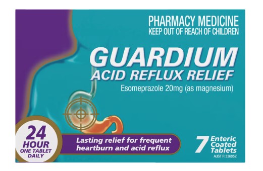 Guardium Acid Reflux Relief Esomeprazole 20mg 7 Tablets (EXP: 30/04/2024)