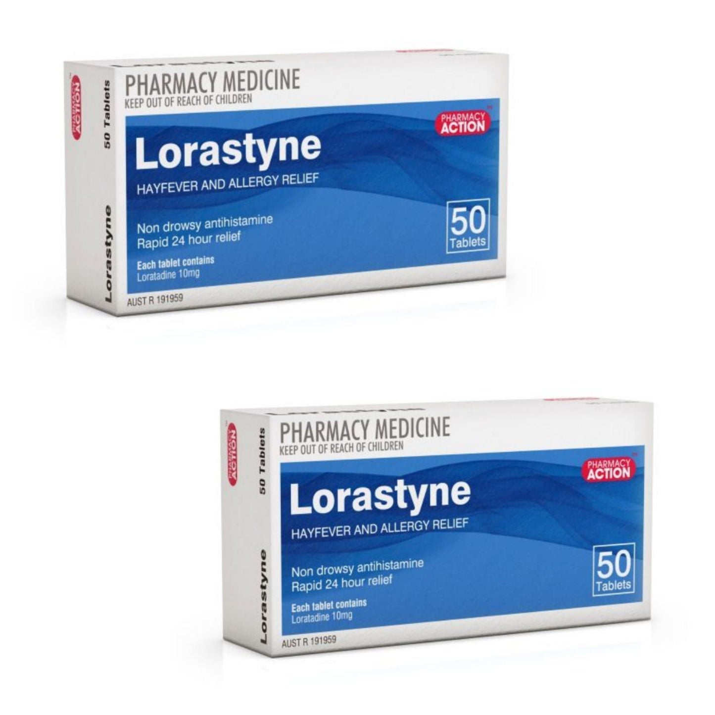 Pharmacy Action Lorastyne, Loratadine 10mg  - Select Quantity Required