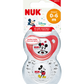 NUK Mickey Mouse Silicone Soother 0-6 Months 2 Pack