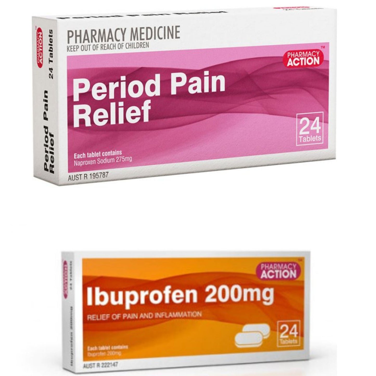 24x Naproxen 275mg (Period Pain Relief) + Ibuprofen 200mg