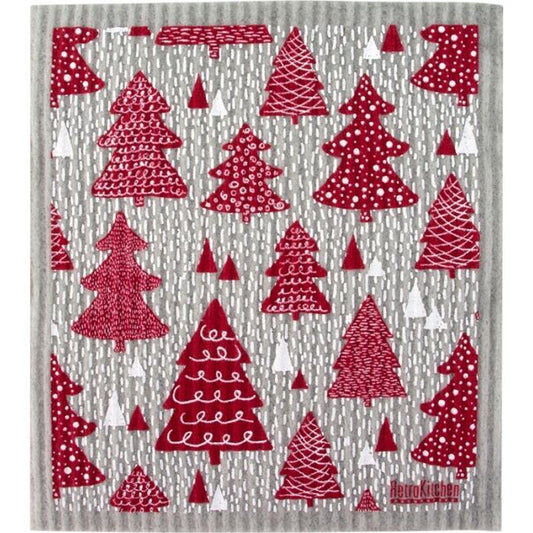 RETROKITCHEN 100% Biodegradable Dishcloth Christmas Forest