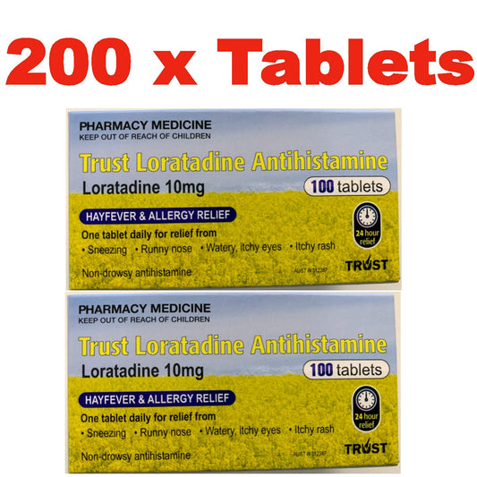 200x Trust Loratadine, 10mg (GENERIC CLARATYNE ALTERNATE 10MG) EOFY