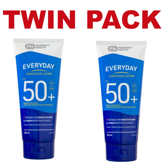 2 x 200ml - Pharmacy Health Sunscreen Lotion SPF 50+