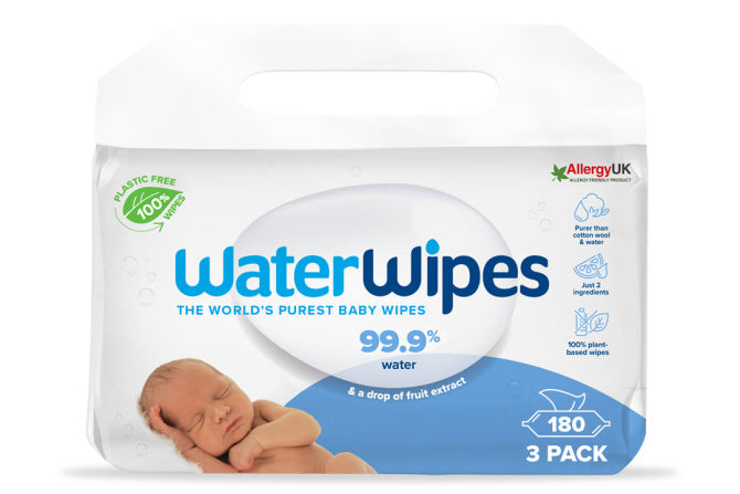 WaterWipes Biodegradable Baby Wipes 3 x 60 Pack