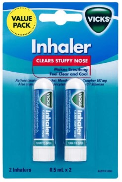 Vicks Inhaler Clear Stuffy Nose Twin Pack (EXP: 30/08/2024)